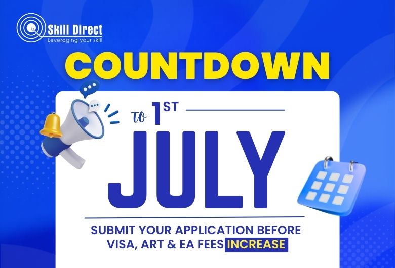 Submit your application before visa, art, and EA fees increase.